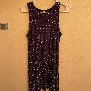 Old navy, blue and white polka dot dress, medium